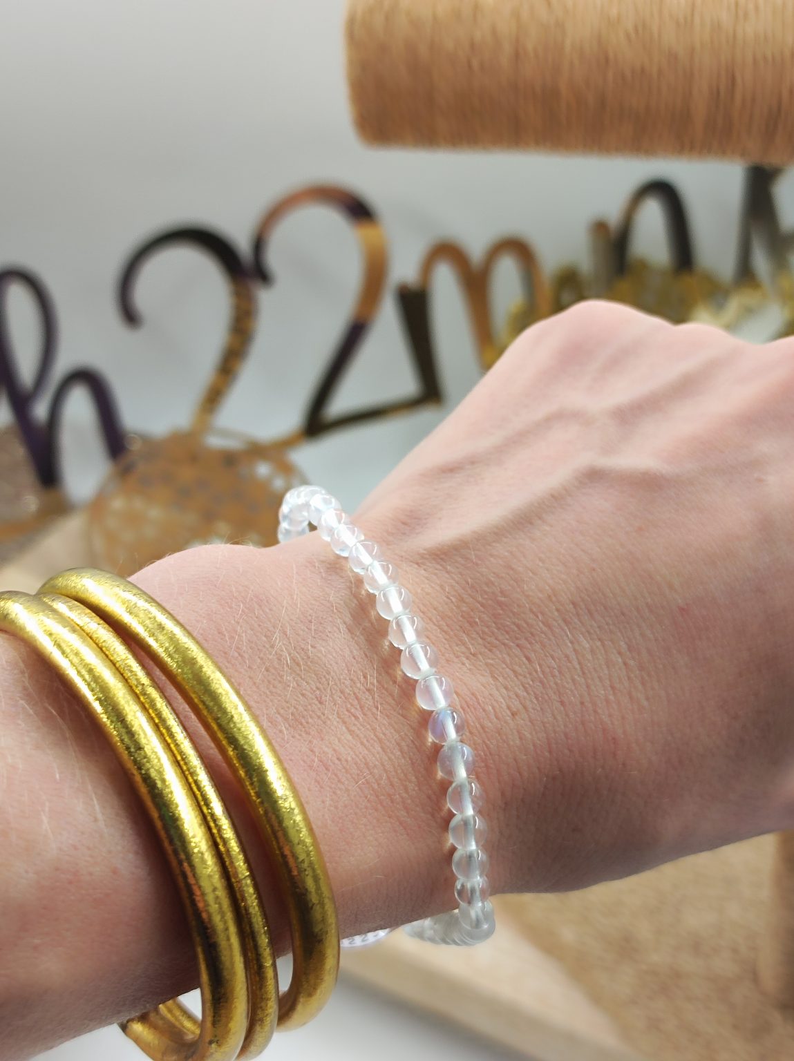 Bracelet Enfant En Amazonite Véritable 6mm - Pierre Naturelle Extensible 13-15cm - Style Bouddha Discret
