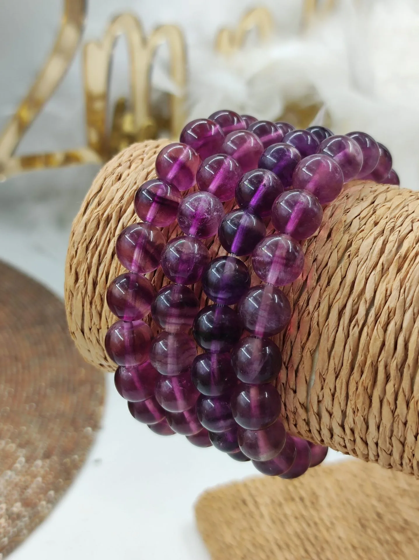 Fluorite violette rainbow bracelet – Image 2