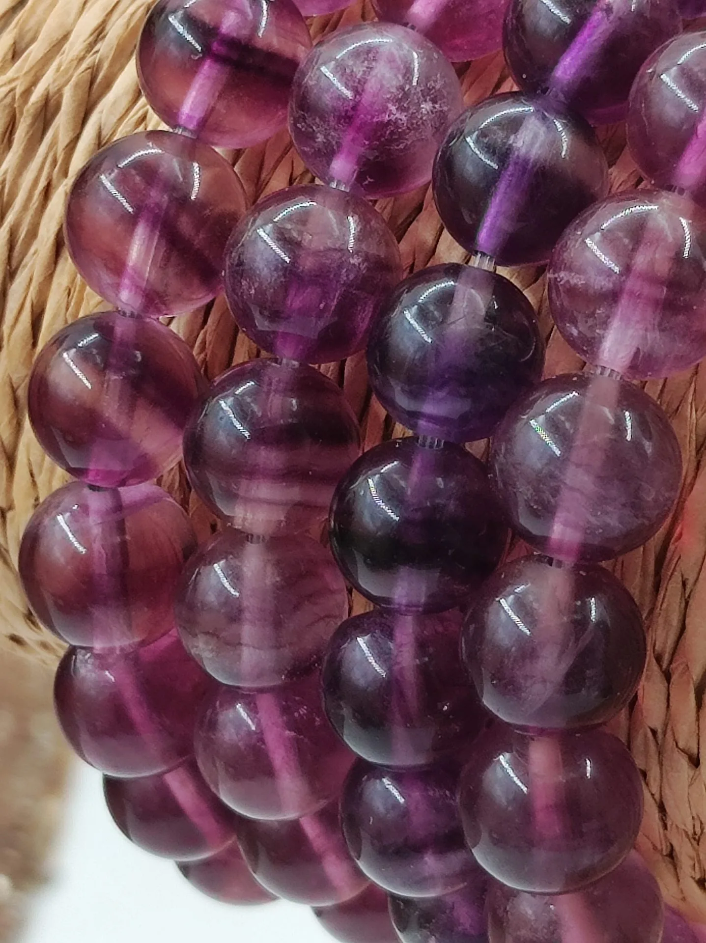 Fluorite violette rainbow bracelet – Image 3