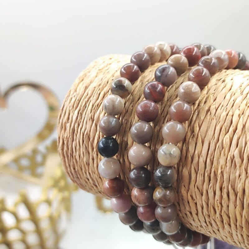 Bracelet bois fossile 6 mm