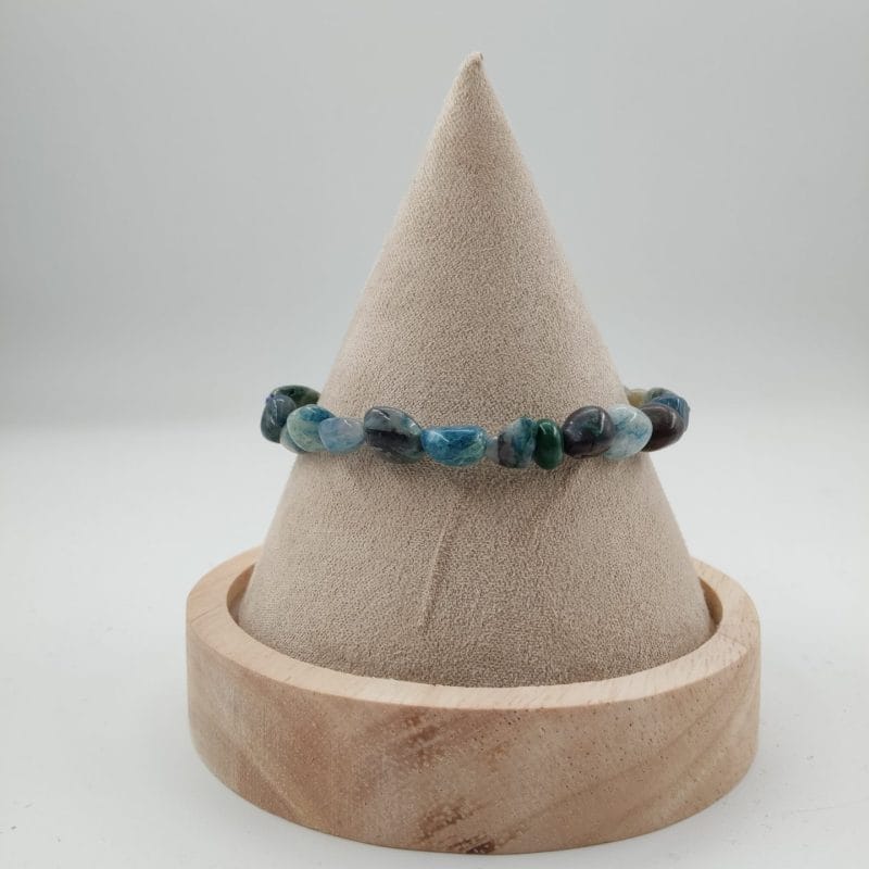 bracelet pierres roulées chrysocolle shattuckite