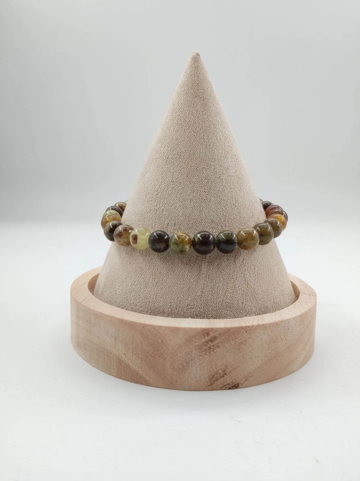 grenat vert bracelet 6 mm
