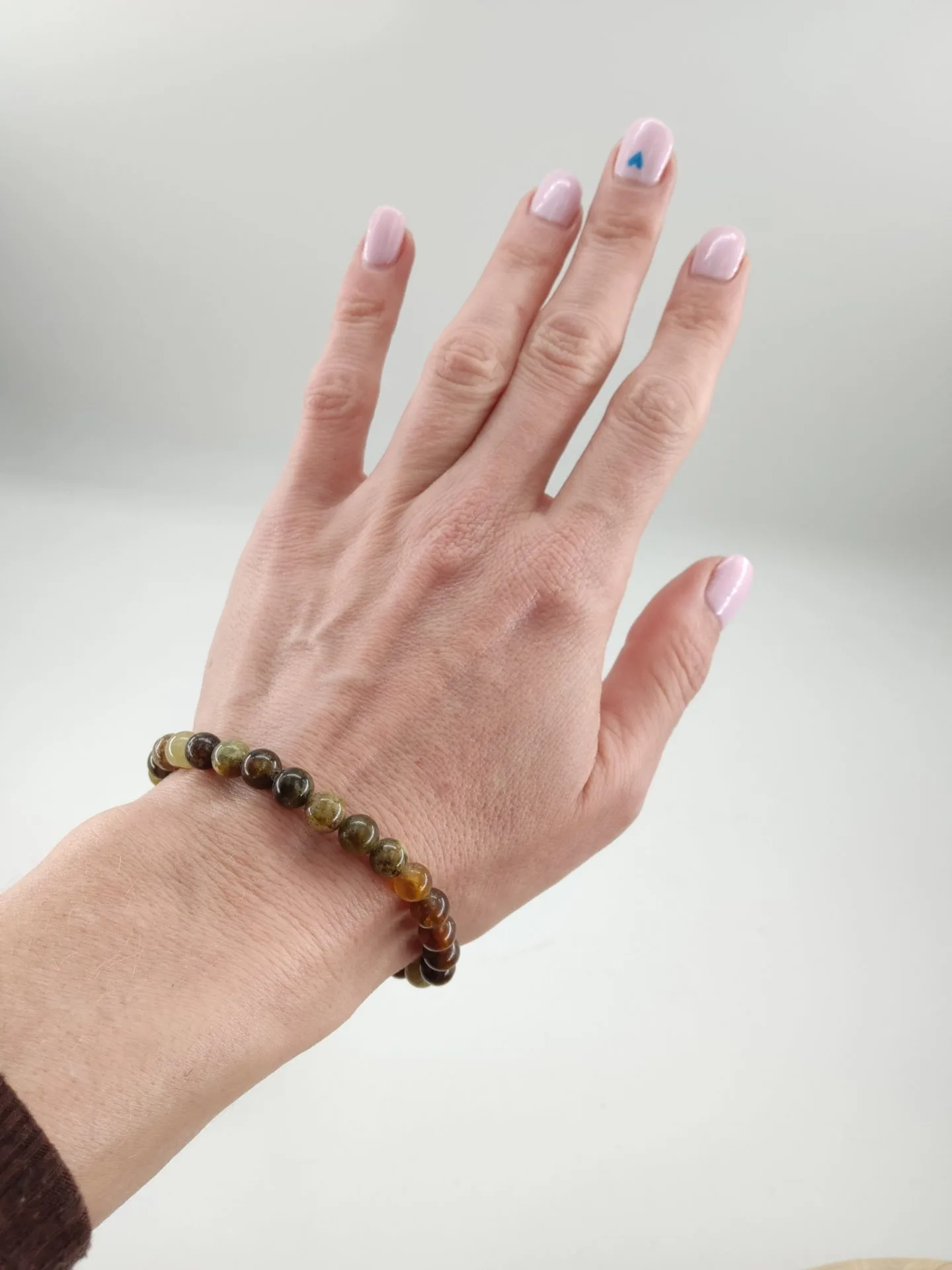 grenat vert bracelet 6 mm