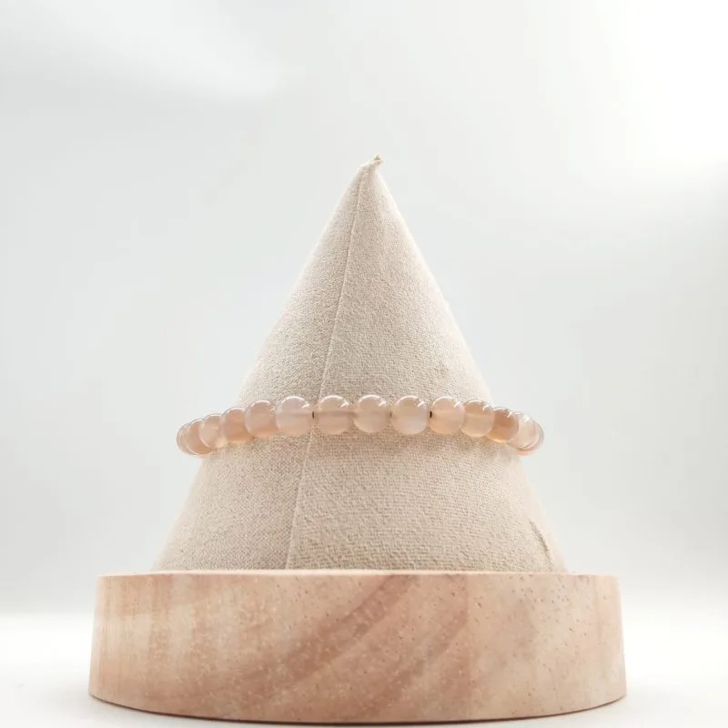 bracelet pierre de lune brune aaa 06mm