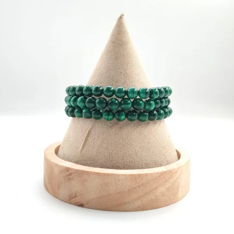 bracelet malachite aa 6mm